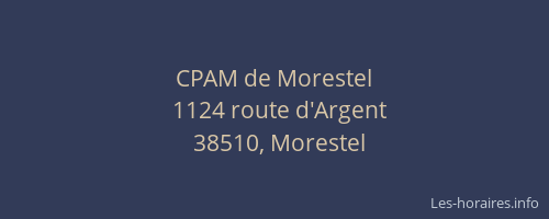 CPAM de Morestel