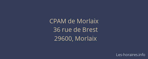 CPAM de Morlaix
