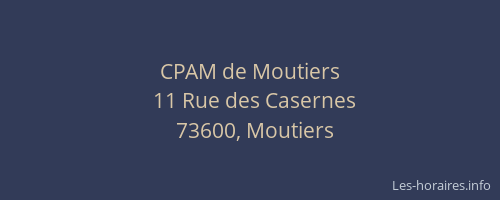 CPAM de Moutiers