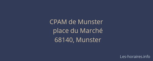 CPAM de Munster