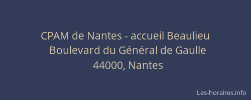 CPAM de Nantes - accueil Beaulieu