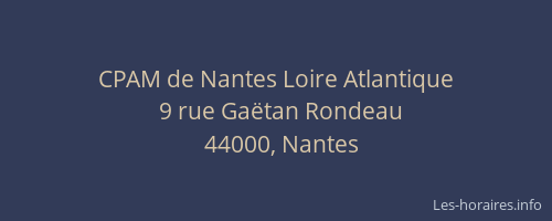 CPAM de Nantes Loire Atlantique