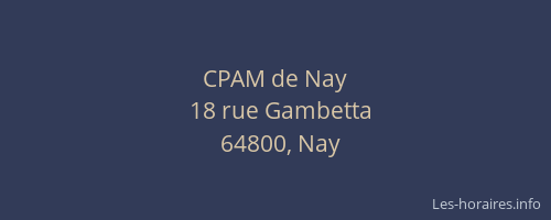 CPAM de Nay