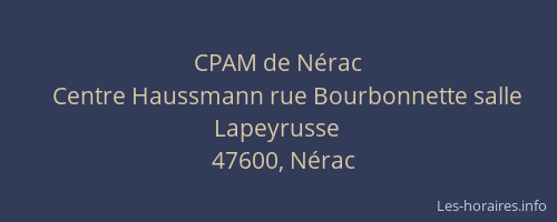 CPAM de N&eacute;rac