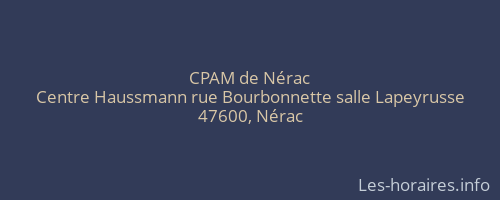 CPAM de Nérac