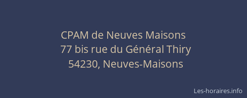 CPAM de Neuves Maisons