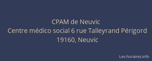 CPAM de Neuvic