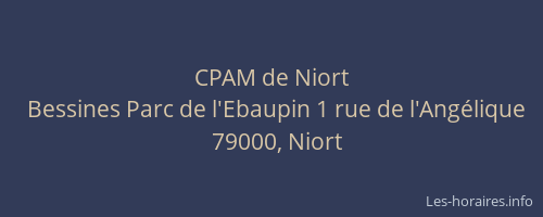CPAM de Niort