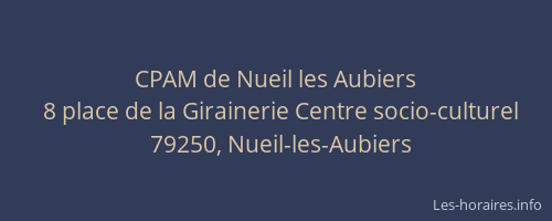 CPAM de Nueil les Aubiers