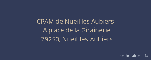 CPAM de Nueil les Aubiers