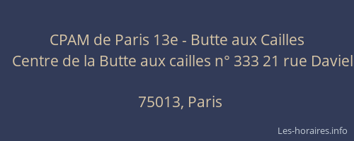 CPAM de Paris 13e - Butte aux Cailles