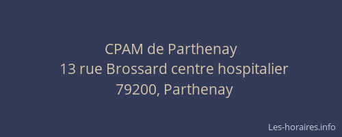 CPAM de Parthenay