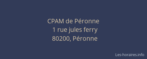 CPAM de Péronne