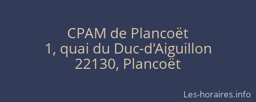 CPAM de Plancoët