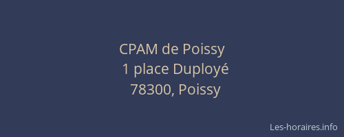 CPAM de Poissy