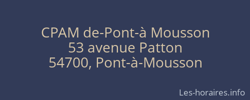 CPAM de-Pont-à Mousson