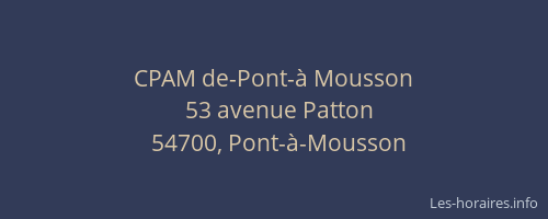 CPAM de-Pont-à Mousson