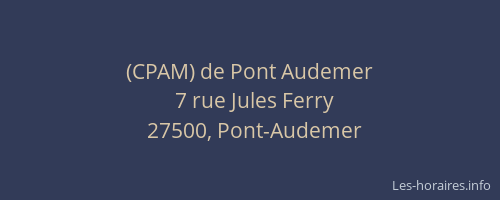 (CPAM) de Pont Audemer