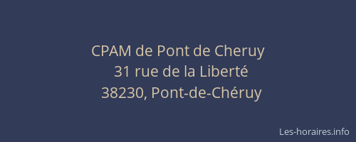 CPAM de Pont de Cheruy