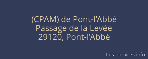 (CPAM) de Pont-l'Abbé