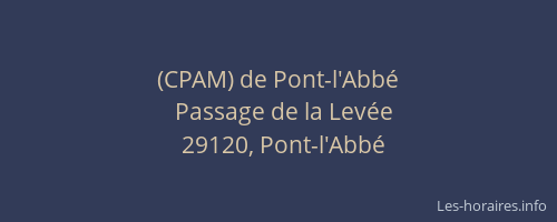 (CPAM) de Pont-l'Abbé