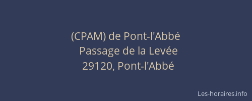 (CPAM) de Pont-l'Abb&eacute;