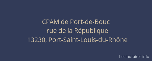 CPAM de Port-de-Bouc