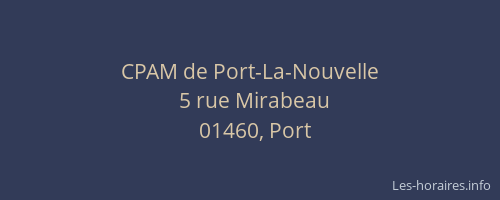 CPAM de Port-La-Nouvelle