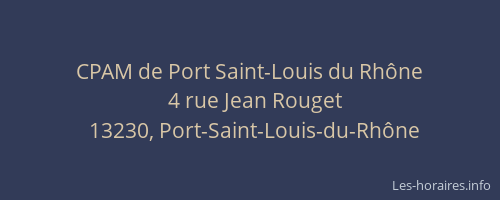 CPAM de Port Saint-Louis du Rhône