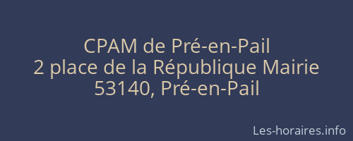 CPAM de Pré-en-Pail