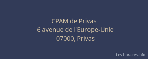 CPAM de Privas