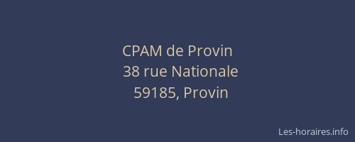 CPAM de Provin