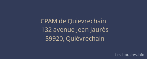 CPAM de Quievrechain
