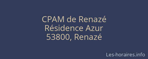 CPAM de Renazé