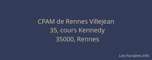 CPAM de Rennes Villejean