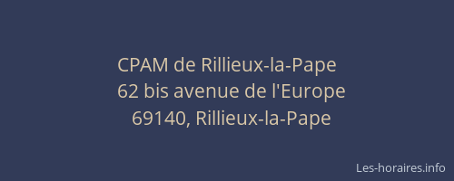 CPAM de Rillieux-la-Pape