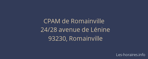 CPAM de Romainville