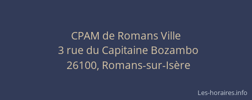 CPAM de Romans Ville