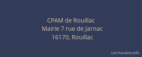 CPAM de Rouillac