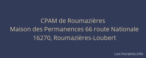 CPAM de Roumazi&egrave;res