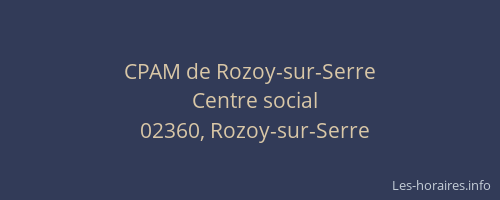 CPAM de Rozoy-sur-Serre