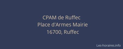 CPAM de Ruffec