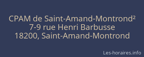 CPAM de Saint-Amand-Montrond²
