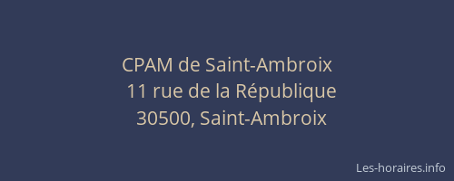 CPAM de Saint-Ambroix