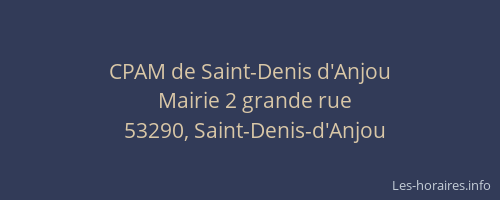 CPAM de Saint-Denis d'Anjou