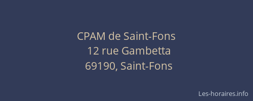 CPAM de Saint-Fons