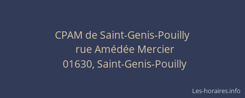 CPAM de Saint-Genis-Pouilly