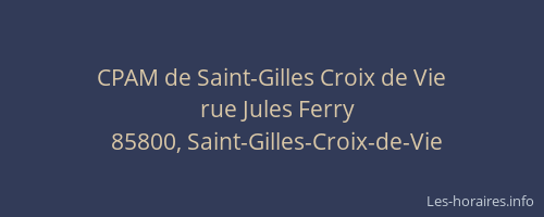 CPAM de Saint-Gilles Croix de Vie