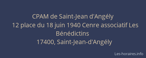 CPAM de Saint-Jean d'Angély