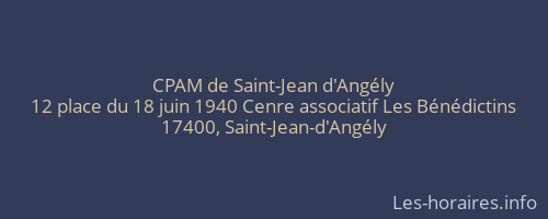 CPAM de Saint-Jean d'Angély
